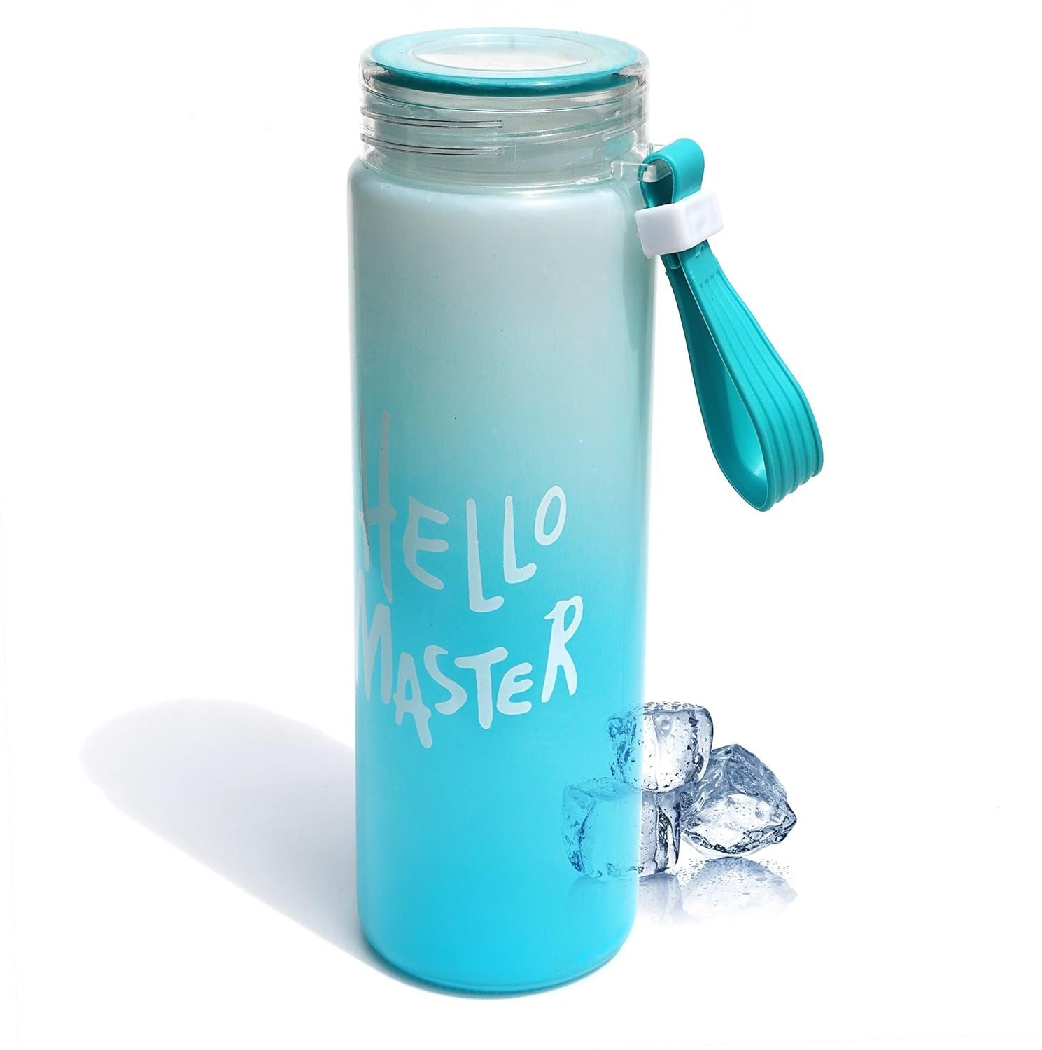 Hello Master Water Bottle, Cute Printed Reusable Drinking Bottle for School, College, Office, Picnic and Travel, Portable Beverage Bottle with Decorative Design for Everyday Hydration and Outdoor Use