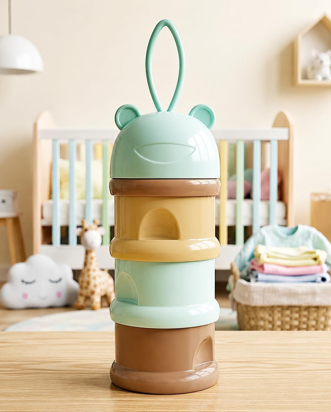 Bear Style 3 Layer Storage Organizer, Cute Cartoon Multi Tier Organizer for Small Accessories, Stationery, Jewellery and Household Items, Decorative Storage Box for Desk, Bedroom and Home Use