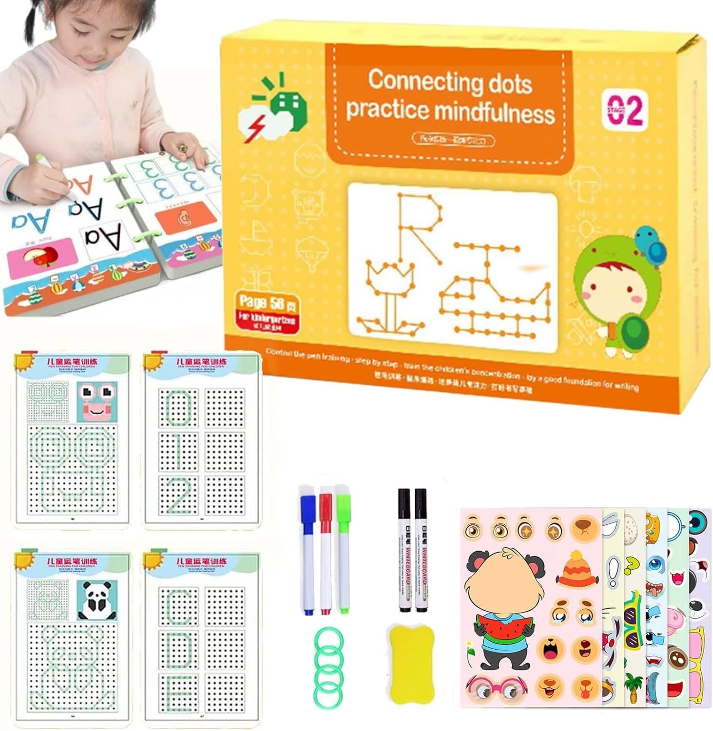 Scribble Smart Workbook for Kids, Early Writing and Drawing Practice Activity Book for Lines, Shapes, Patterns and Pencil Control, Preschool Educational Workbook for Home Learning and Creative Practice